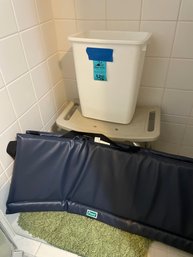 Shower Seat, Posey, And Bath Rug