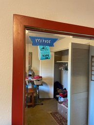 Wood Framed Mirror Measures 39in X 41in.