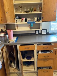 Coffee Cups, Silverware, Linens, Cookie Sheets, Glassware, Cocktail Glasses, And Kitchen Utensils