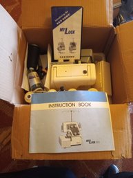 R2 Vintage New Home MYLock 234 Electronic Controlled Serger Sewing Machine With Foot Pedal