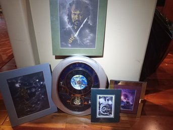 R1 Fantasy Art Prints & Decorative Clock Lot