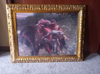 R4 Decorative Framed Reproduction Of Sir Frank Dicksees La Belle Dame Sans Merci