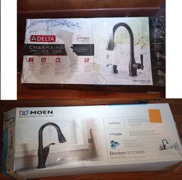 R1 Delta Charmaine And Moen Benton Pull Down Kitchen Faucet New In Box