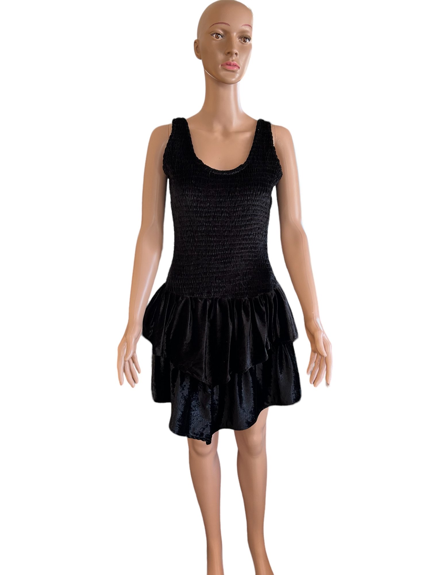 white christmas dresses 1980's Yellow and Black Wrap Halter Contempo Casuals Dress