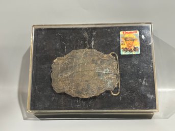 John Wayne Brannigan Belt Buckle And Stagecoach Pin