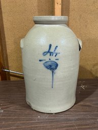 4 Gallon Stoneware Salt Glazed Bee Sting Crock / Jug / Butter Churn