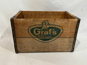 Grafs Premium Fine Beverages Wooden Crate Box