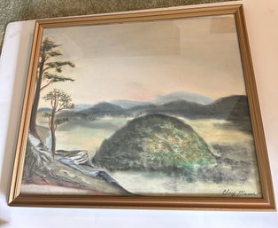 Clay Mann Oil Pastel Painting