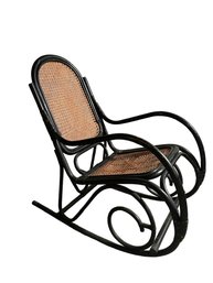 Vintage Wooden Caned  Rocking Chair