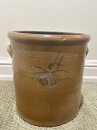 Antique Salt-Glazed Stoneware Crock