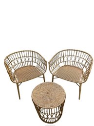 Rattan Three Piece Set