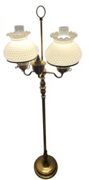 Vintage Brass And Glass Floor Lamp