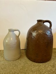 Set Of 2 Stoneware Jugs