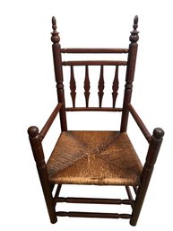 Vintage Wood And Wicker Chair