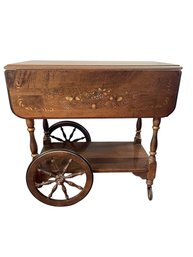 Vintage Drop-Leaf Tea Cart