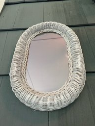 Oval Wicker Mirror