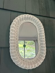 Oval Wicker Mirror