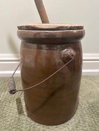 Antique Stoneware Butter Churn
