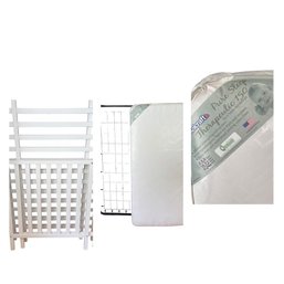White Baby Crib With Mattress