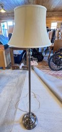 Classic Metal Floor Lamp With Pleated Shade