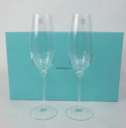 Pair Of Tiffany & Co. Champagne Flutes