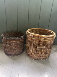 Pair Of Wicker Baskets