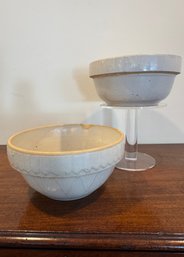 Pair Of Stoneware Bowls