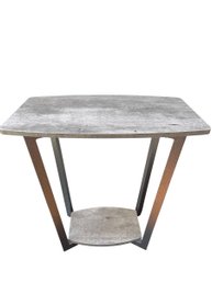 Contemporary Concrete-Look Console Table