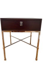 Thomasville One-Drawer End Table With Metal X-Base