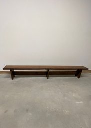 Long Wooden Bench  Rustic Farmhouse Style