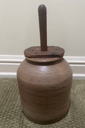 Antique Stoneware Butter Churn