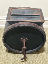 Antique Wooden Barrel Butter Churn
