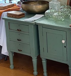 Antique Painted Table Or Nightstand
