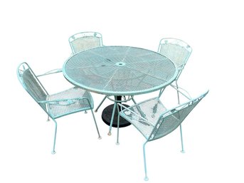 Painted Outdoor Wrought Iron Set