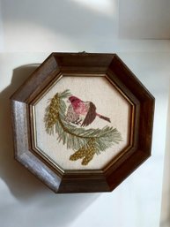 Needlepoint Of  Purple Finch