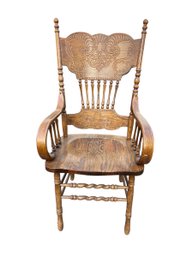 Press Back Oak Chair