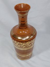 MCM Vee Jackson San Gabriel California Rust And Gold Vase