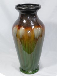 Vintage Multi-Color Vase With Metallic Drip Glaze