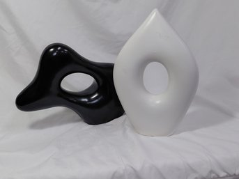 Abstract White And Black Sculptors