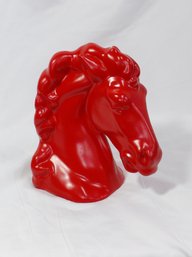 Painted Red Horse Statue