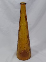 Vintage Large Amber Wax Drip Decanter Vase