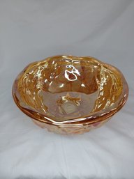 Vintage Marigold Carnival Glass Bowl
