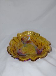 Vintage Loganberry Carnival Glass Bowl