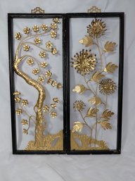 Vintage MCM Framed Metal Wall Art
