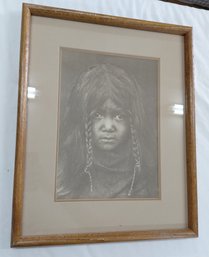 'Mosa Mohave' Rotogravure By Edward S. Curtis - Wood Frame