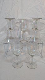 Vintage Fostoria Iridescent Wine Glasses