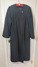 Long Black Cashmere Women's Coat