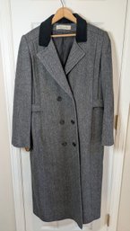 Houndstooth Long Women's Coat