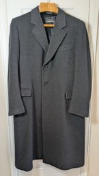 Mens Long Gray Cashmere Coat