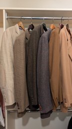 Men's Brown And Cream Suit Jackets - Six